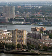 Muurlijk uitzicht vanaf de Euromast, Rotterdam